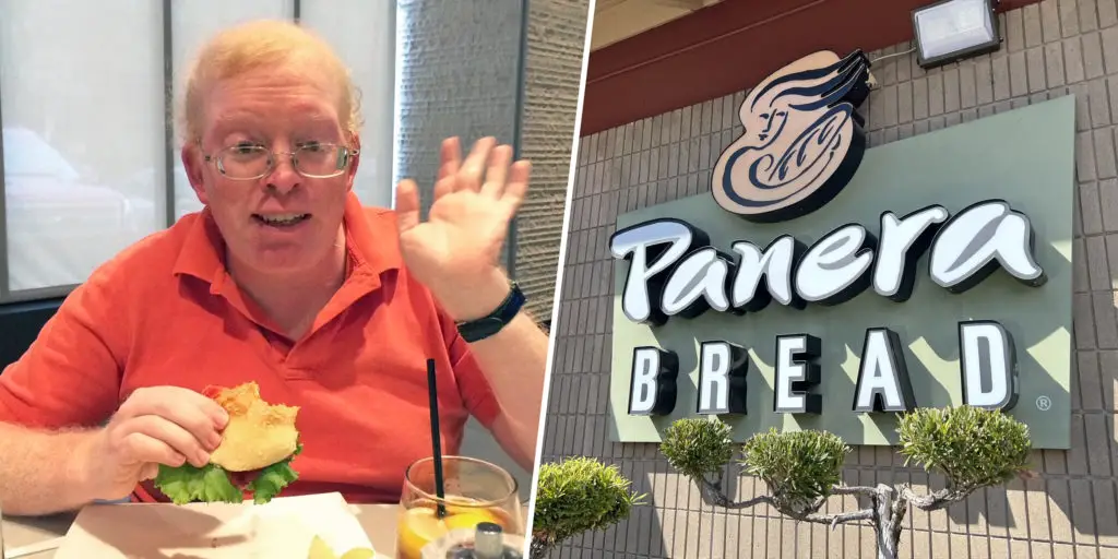 Dennis Brown eating at Panera Bread