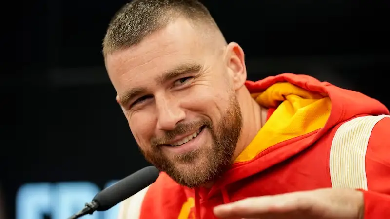 Travis Kelce donates $100,000 to two children who were shot during the Chiefs Super Bowl parade.