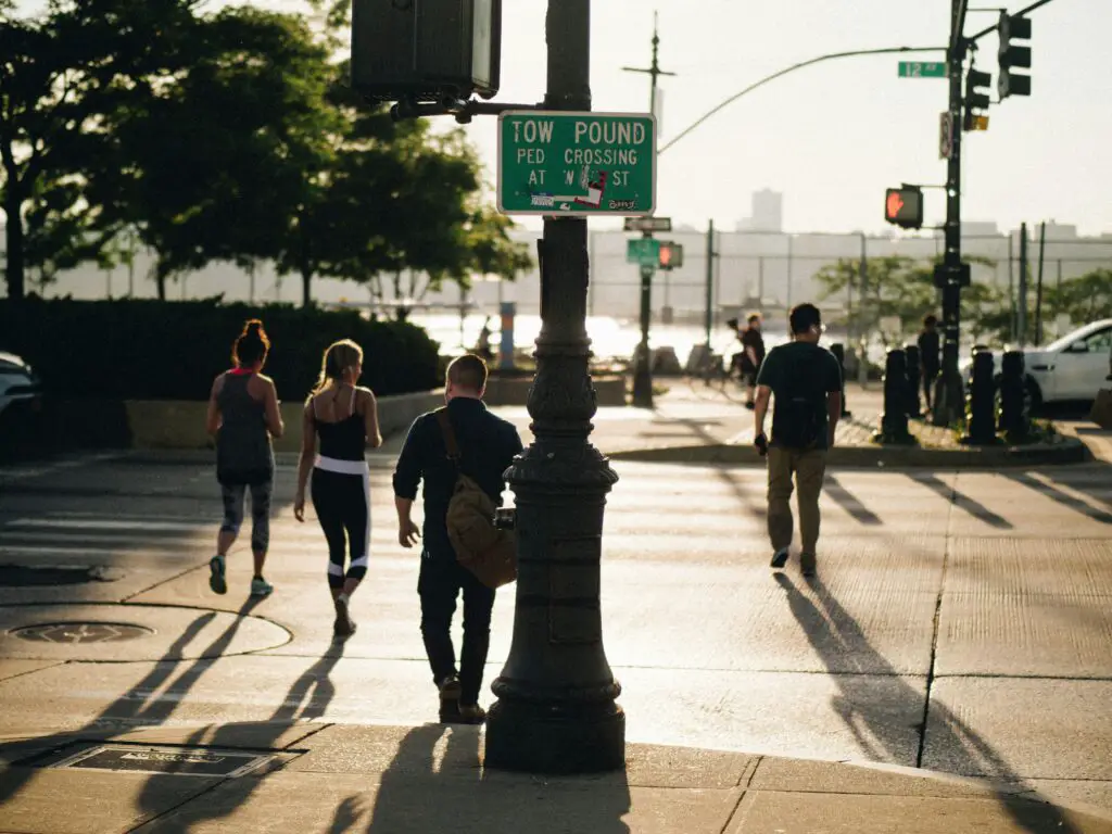 Pedestrian right of way laws state that pedestrians have the right of way when crossing in designated crosswalk areas. 